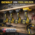 Dewalt 20V Tool Holder Wall Mount Drill Hanger Rack Organizer (2 4 8 Pack). Fixed Price $52.99.