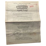 Vintage 1964 Sears Craftsman Power Plane 315.25000 Parts Operating Instructions. Fixed Price $9.95.