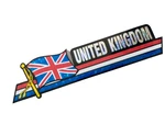 United Kingdom Flag Bumper Sticker 2.5"X12" Metallic Reflective. Fixed Price $6.00.