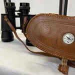 Vtg Birolux 7 35 Coated Optics Binoculars Leather Compass Case 341FT 1000YDS. Fixed Price $22.46.