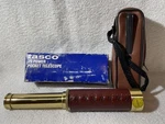 Tasco 1AGST 25X Magnification 30MM Brass Spyglass Leather Telescope Free Ship. Fixed Price $24.95.