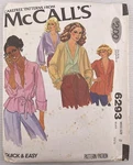6293 Vintage Mccalls Sewing Pattern Misses Back Yoked Blouse Jacket 1970S Size 8. Fixed Price $6.99.