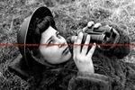F009863 Ats Girl With Binocular WW2. Fixed Price $6.75.
