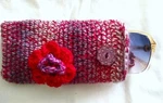 Crochet Cases For Phone Glasses Tweed Furry Bamboo Knit Sleeve. Fixed Price $12.50.