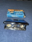 Vintage Kron Folding Sports Glasses Opera Binoculars 2.5X Blue Japan W/ Box. Fixed Price $25.00.