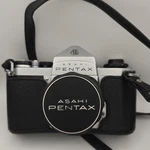 Asahi Pentax Slr Film Camera W/ Lens, Strap & Black Leather Case. Fixed Price $58.50.