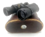 Vintage Elite 7X35 Coated Binoculars Original Leather Case W/ Compass On Top. Fixed Price $14.00.