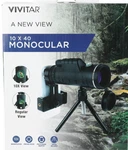 Vivitar 10X40 Monocular Telescope Kit Phone Adapter & Tripod, Magnification. Fixed Price $19.00.