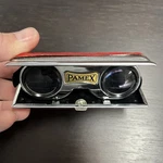 Antique Pamex Folding Opera Binoculars Glasses Red Read Desc. Fixed Price $25.00.