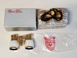 Vintage Selsi Opera Glasses Original Box & Bag NO.213 3X25 White Japan. Fixed Price $34.00.