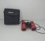 Tasco Mini Black Red Binoculars With Case Pouch 25-4X30R 1000 Yards. Fixed Price $9.99.