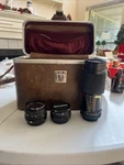 Lot Of 3 Vintage Untested Camera Lenses With Carry Case Cannon Soligor Jcpenny. Fixed Price $29.99.