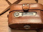 Unknown German Agfa Box Camera With Leather Case Screw For Tripod. Fixed Price $125.00.