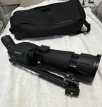 20-60X60 Angled Spotting Scope Black Magnification Tripod Carry Case. Fixed Price $75.00.
