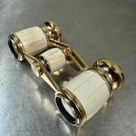 Vtg Selsi 3X Mother Of Pearl Opera Glasses W/ 24K Goldplate. Fixed Price $28.95.