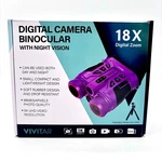 Vivitar 18X Digital Zoom Binocular W/ Night Vision Model VIVCVIR15-PUR Purple. Fixed Price $34.00.