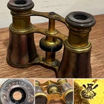 Lemaire Fi Of Paris Antique Opera Glasses Binoculars Mother Pearl And Brass. Fixed Price $150.00.