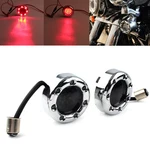 1157 Red Led Gloss Chrome Trim Ring Turn Signal Lights For Harley Sportster. Fixed Price $21.87.