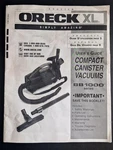 Oreck Xl BB1000 Series User's Guide Owner's Manual, English, French, Spanish. Fixed Price $12.95.