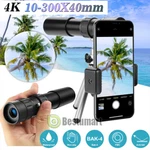 4K 10-300X40MM Zoom Optical Hd Lens Monocular Telescope Telephoto For Cell Phone. Fixed Price $9.59.