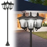 72" Outdoor Solar Light Post, All-weather, Triple Head Lamp, Driveway, Black. Fixed Price $83.99.