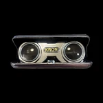 Vtg Kron Butterfly Folding Opera Glasses Black Binoculars Crystal Lens 2.5X. Fixed Price $13.46.