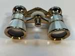 Vintage Tasco 3X Opera Glasses Mother Of Pearl Gold Tone Japan Binoculars Case. Fixed Price $39.99.