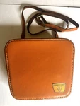 Vtg Bausch & Lomb Tan Leather Binocular Case Wwii Era W/strap, Rochester, Ny. Fixed Price $39.95.