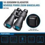 10-30X Zoom 60MM Blue Lens CO11338 Reverse Porro Binocular + Carry Case Tripod. Fixed Price $119.99.