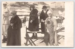 Rppc Mountain Resort Tourists Reindeer? Old Lady Stands On Bench Man, Binoculars. Fixed Price $17.00.