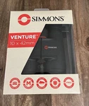 Simmons Venture 10X42 Binoculars BK-7 Glass Black Roof Prism Case Strap. Fixed Price $49.99.