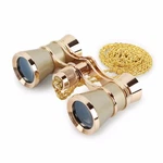 Vintage 3X25 Opera Glasses Optical Prism Theater Binoculars W/ Chain For Girls. Fixed Price $25.90.