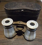 Beautiful Antique Arthur Chevalier Paris Mother-of-pearl Opera Binocular Glasses. Fixed Price $42.00.