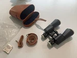 Vintage Elite 7X50 Binoculars - W/leather Case & Compass Lid Original Straps. Fixed Price $95.00.