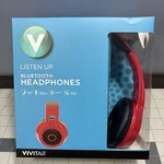 Vivitar Bluetooth Wireless Headphones Red Black Listen Up Padded Ears Usb New. Fixed Price $13.00.