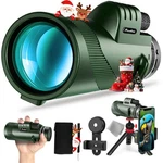 Monocular Telescope With Smartphone Holder& Tripod, 40X60-X, Dark Green. Fixed Price $61.55.