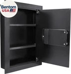 Biometric Fingerprint Steel Wall Safe With Adjustable Shelves Doj Certified. Fixed Price $435.48.