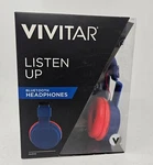 Vivitar Listen Up Bluetooth Over The Ear Headphones Red/blue. Fixed Price $14.99.