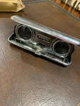 Vintage Arrow Folding Blue Chrome Binoculars Opera Glasses Crystal Lens Japan. Fixed Price $37.99.