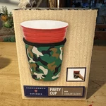 Saddlebred Outdoors Party Cup Neoprene Camo Cooler Sleeve Ceramic Open Box. Fixed Price $12.00.