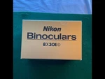 Nikon 8X30E Binoculars, Box With Case And Paperwork.. Fixed Price $395.00.