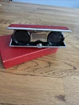 Vintage Selsi 2.5X Compact Opera Glasses Folding Binoculars Red- Japan. Fixed Price $14.99.
