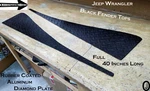 Fits Jeep Wrangler Yj Black Rubber Coated Diamond Plate Full Top Fender Covers. Fixed Price $58.95.