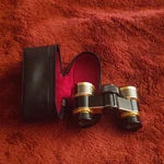 Brookstone 3X Coated Compact Galilean Opera Glasses Binoculars Gold/black Case. Fixed Price $19.00.