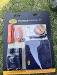 Outside Inside Survival Kit Compass Flashlight Binoculars Thermometer Case. Fixed Price $9.27.