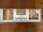 Buxton Mind Teaser Puzzles Set Of 3 Different Shaped Box, Wood. Fixed Price $10.00.