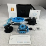 Van Top Kids Action Camera Waterproof + Case Complete Kit Sky Blue Black Euc. Fixed Price $32.99.