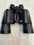 Vintage Binolux Binoculars 7X50 With Brown Leather Carrying Case & Compass. Fixed Price $20.00.