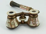 Antique Mop Opera Glasses Lorgnette Mother Of Pearl Folding Handle Binoculars. Fixed Price $125.00.