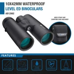 Barska Waterproof Zoom 10X 42MM BAK-4 Phase Coated Lens Level Binoculars. Fixed Price $239.99.